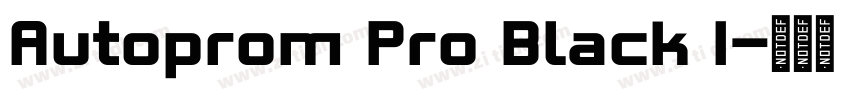 Autoprom Pro Black I字体转换 Autoprom Pro Black I字体转换